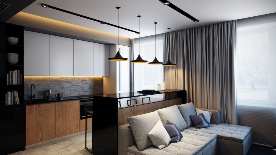 Кухня-гостиная 25 кв.м