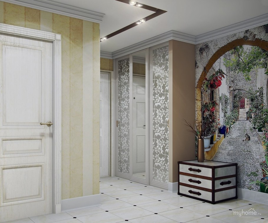 Фрески в интерьере прихожей