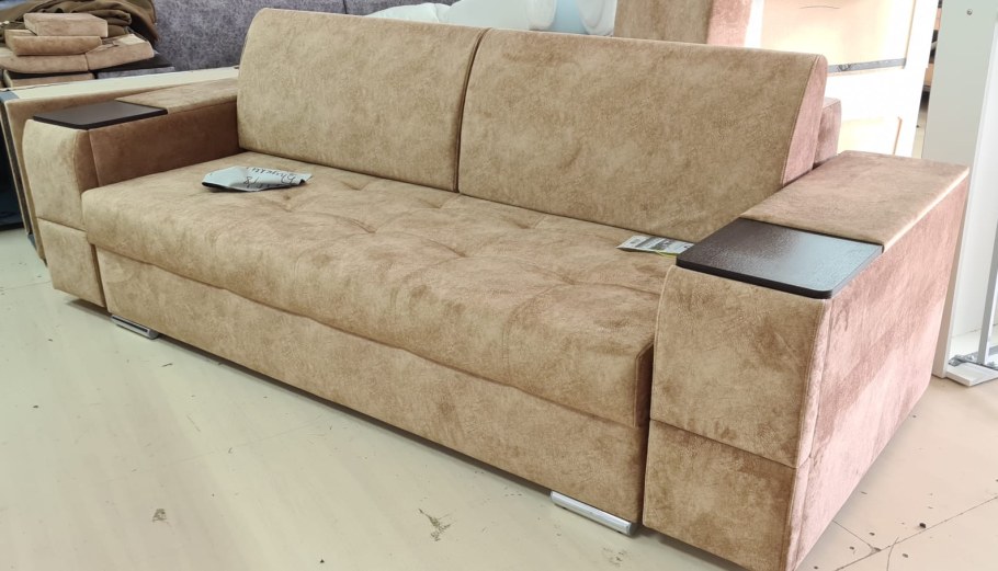 Диван Бруклин прямой со столиком с ящиками