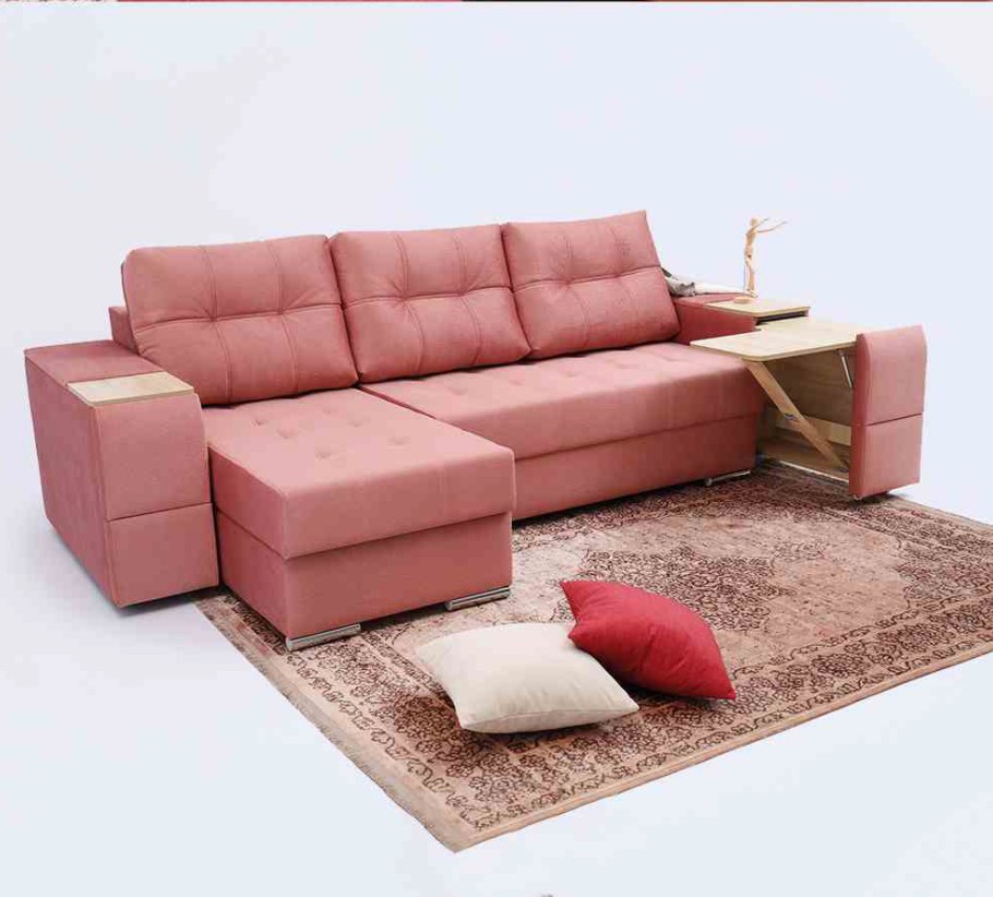 Диван Бруклин прямой со столиком с ящиками