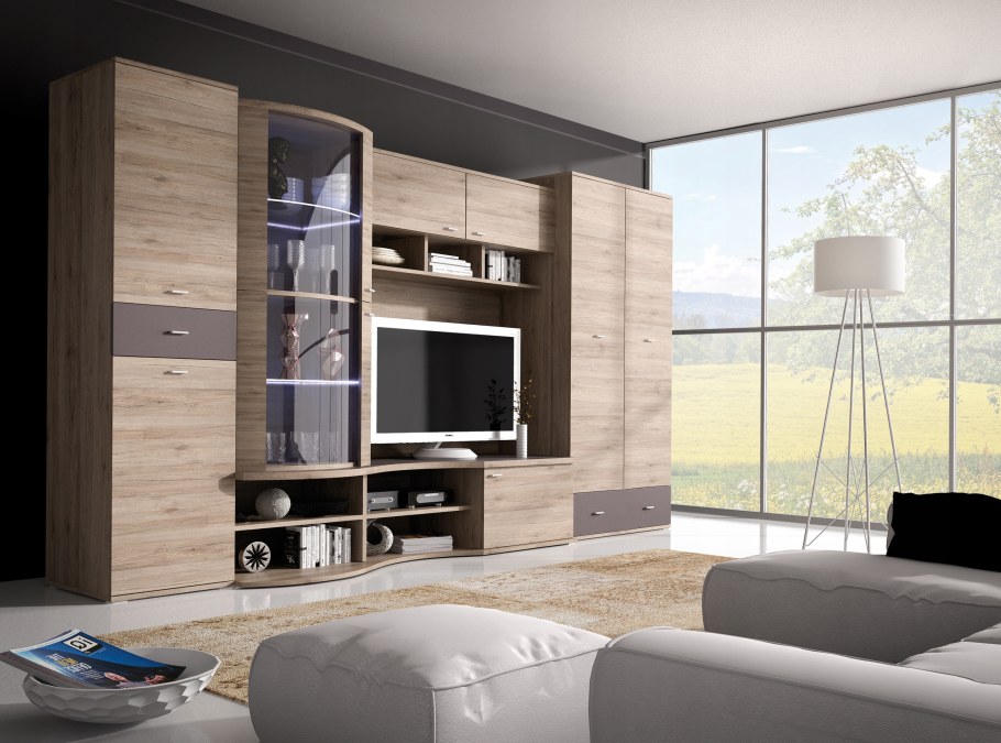 Современные стенки в стиле лофт