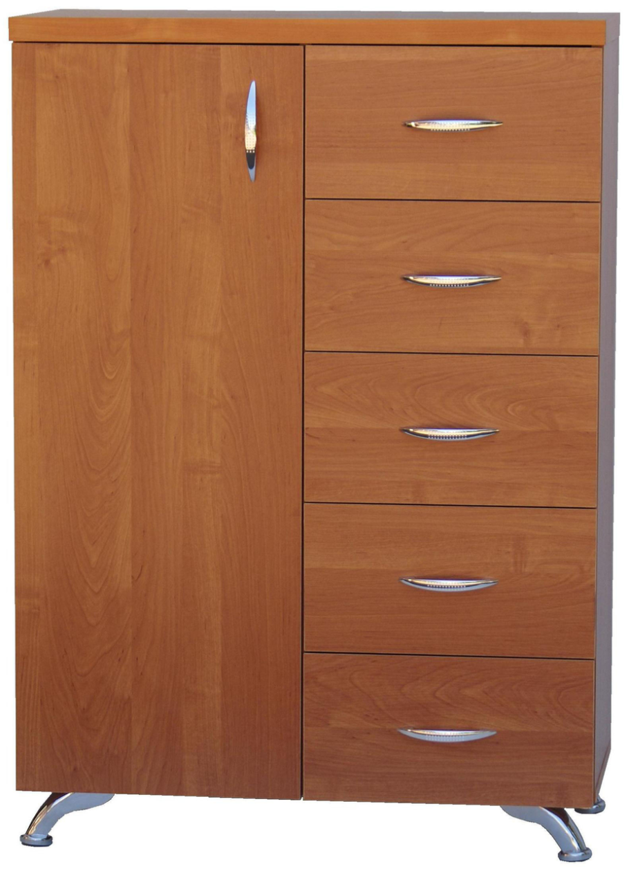 Спальня в персиковых тонах с мебелью цвета бук