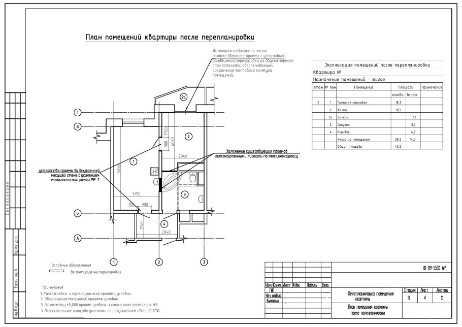 Эскиз перепланировки
