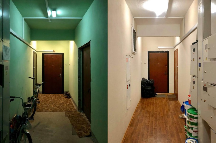 Квартира студия квадратная в скандинавском стиле