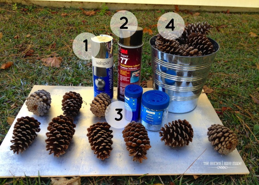 Подсвечник из сосновых шишек