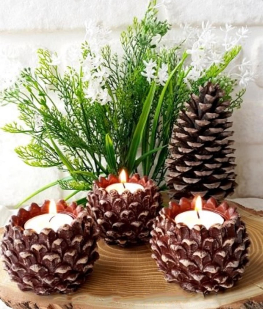 Шишки на палочке декор