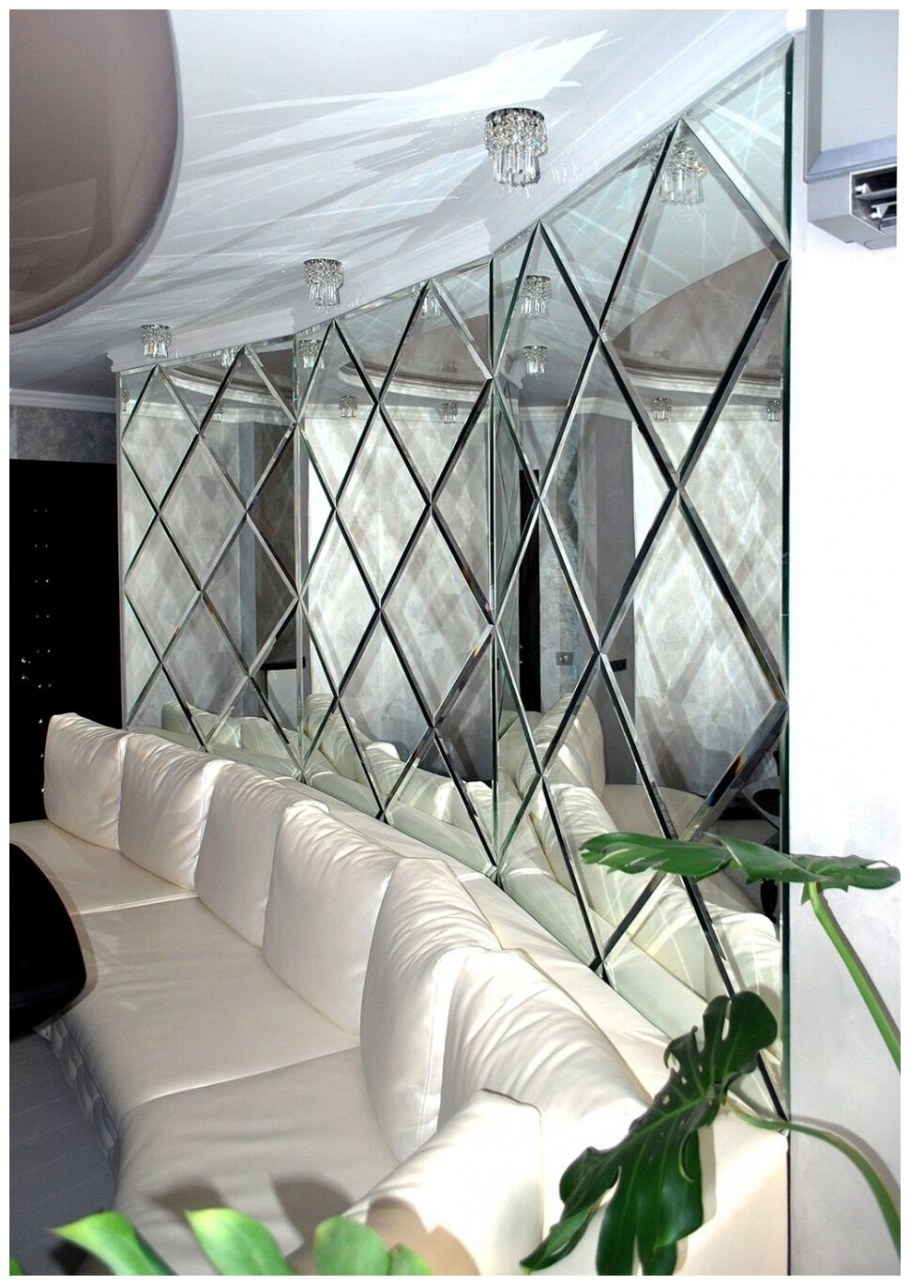 Зеркальная плитка с фацетом 30 на 30