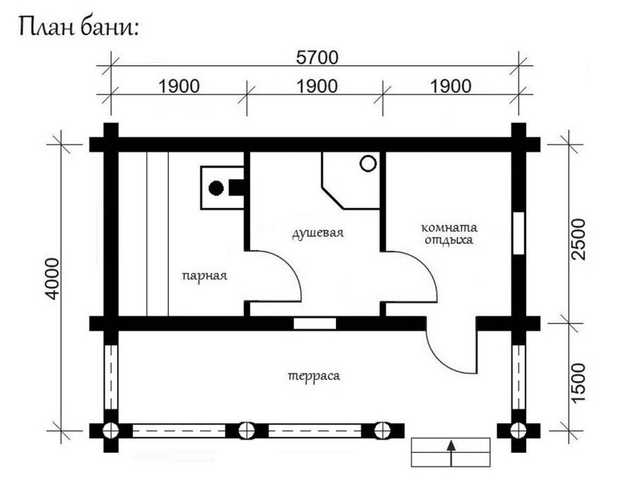 Проект бюджетной бани 2,6х4 для сборки своими руками. Эскизы, визуализация и смета