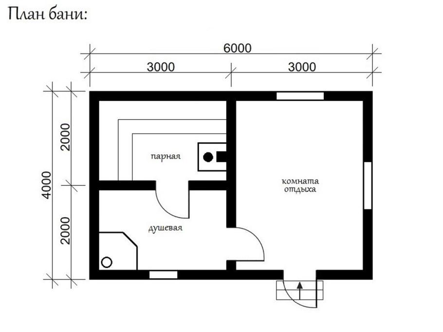 Баня схема постройки