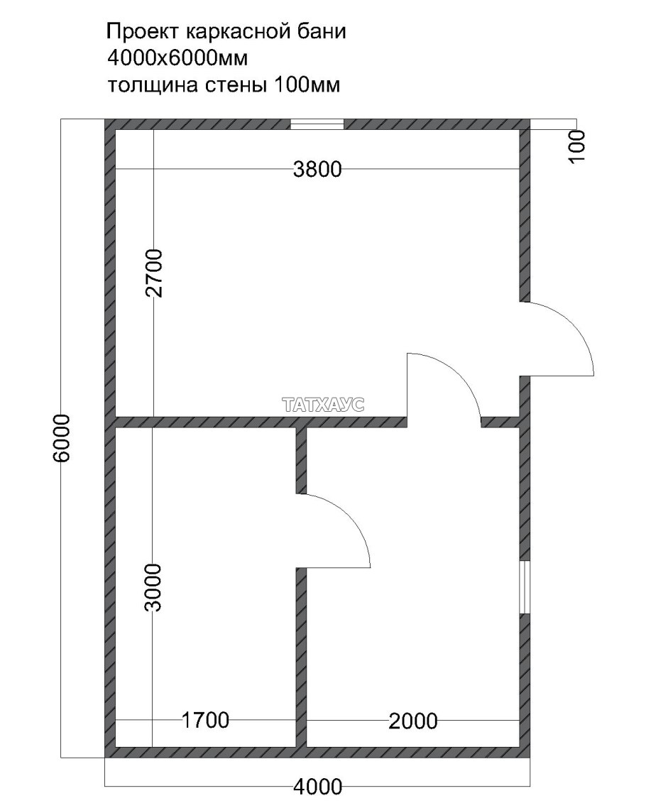 Планировка бани 3х5