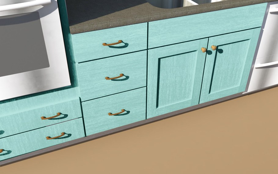 Перекраска кухонных фасадов из ДСП