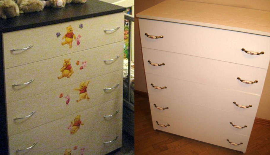 Перекраска комода из ДСП