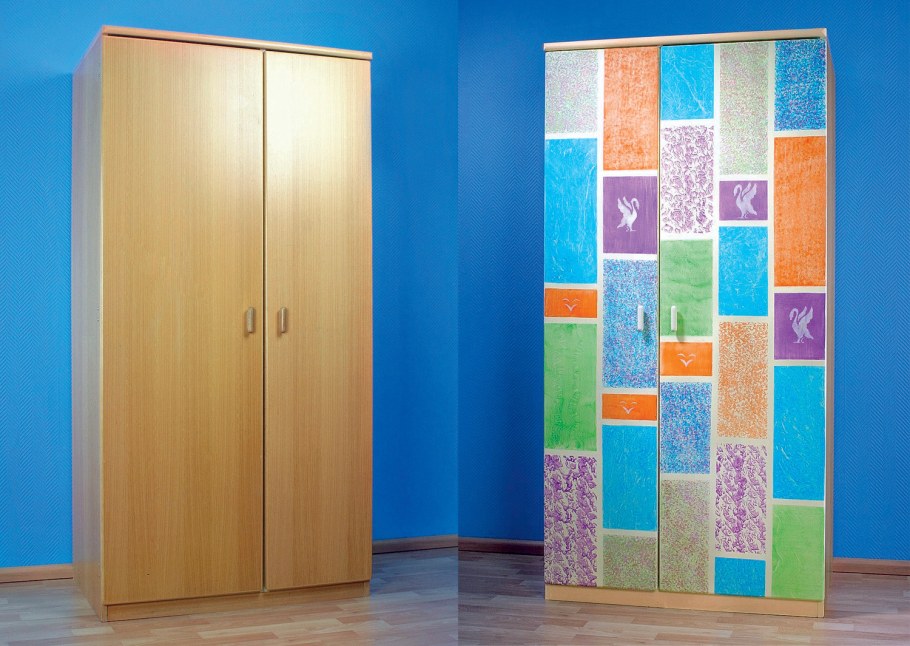 Обклеить шкаф самоклеющейся пленкой