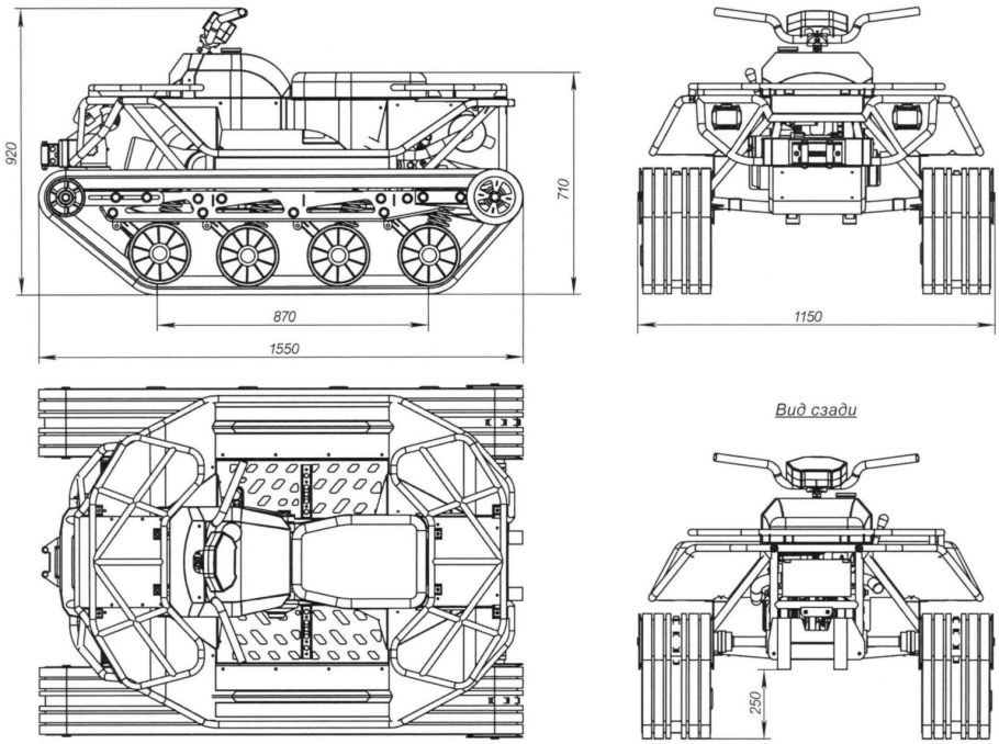Арго снегоболотоход габариты