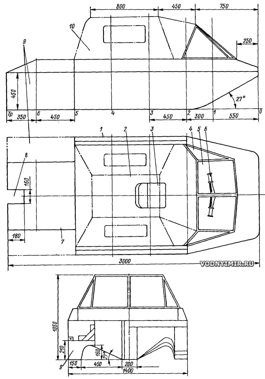 Лодка Казанка 6 чертежи