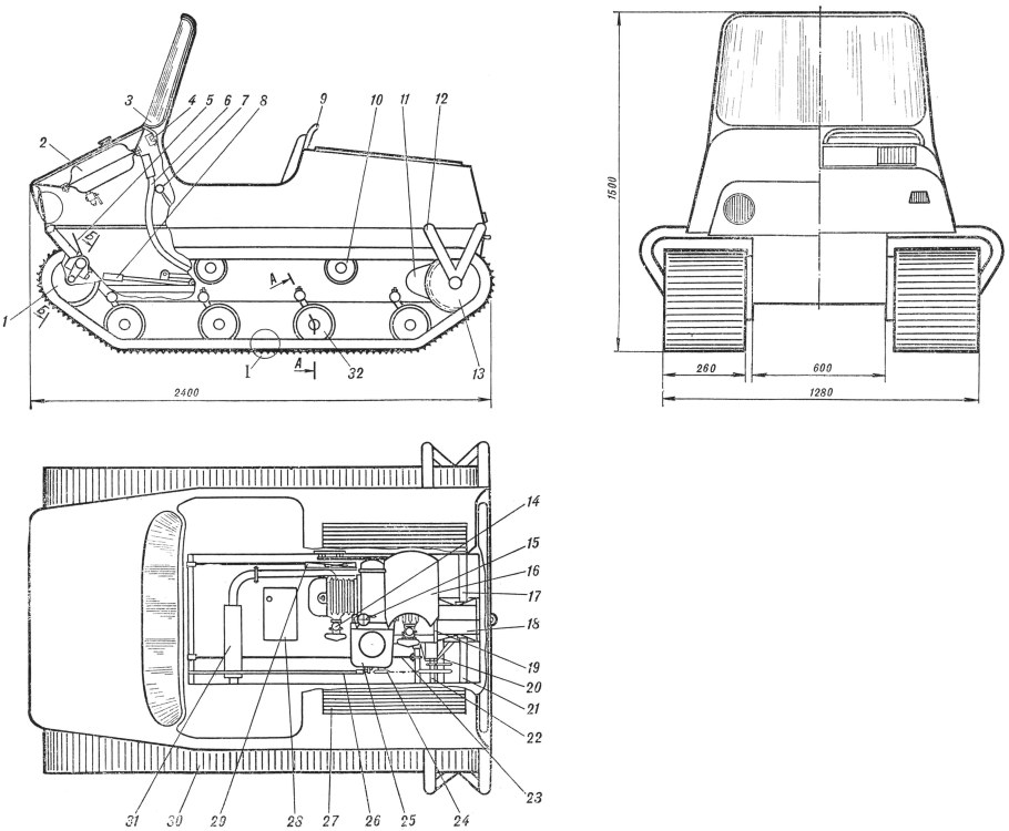 Мини вездеход Охотец чертежи