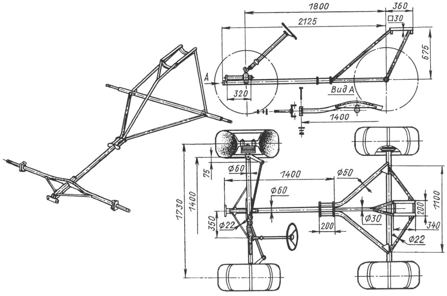 Чертёж машины из картона