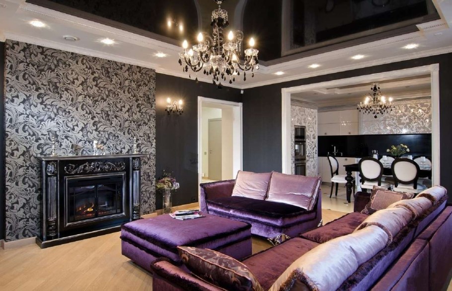 Светлая мебель в гостиную арт деко