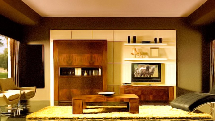 ТВ стенка в стиле арт деко