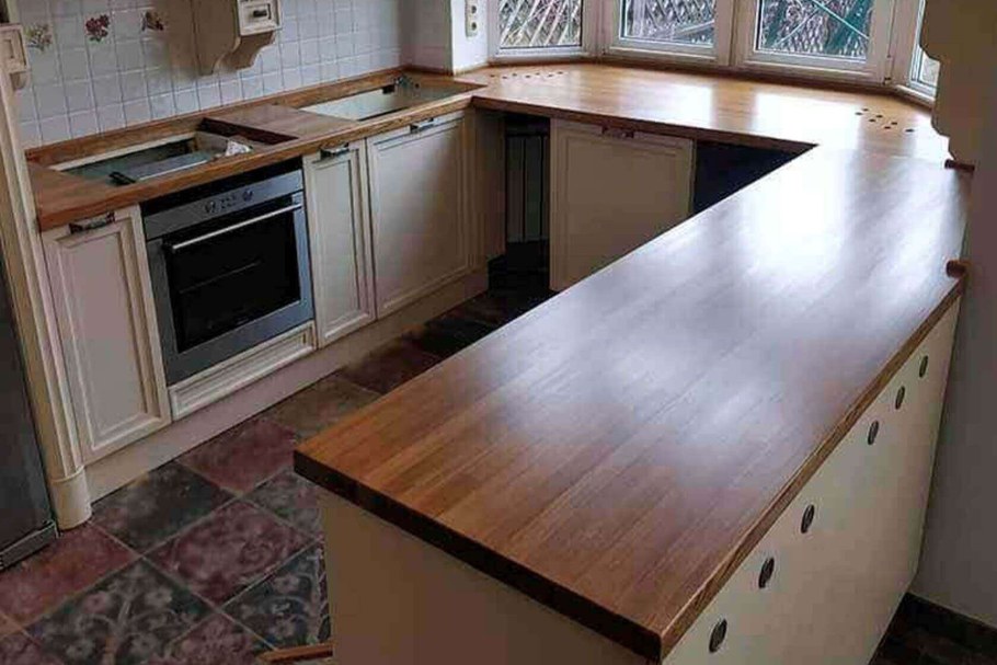 Подоконник-столешница на кухне