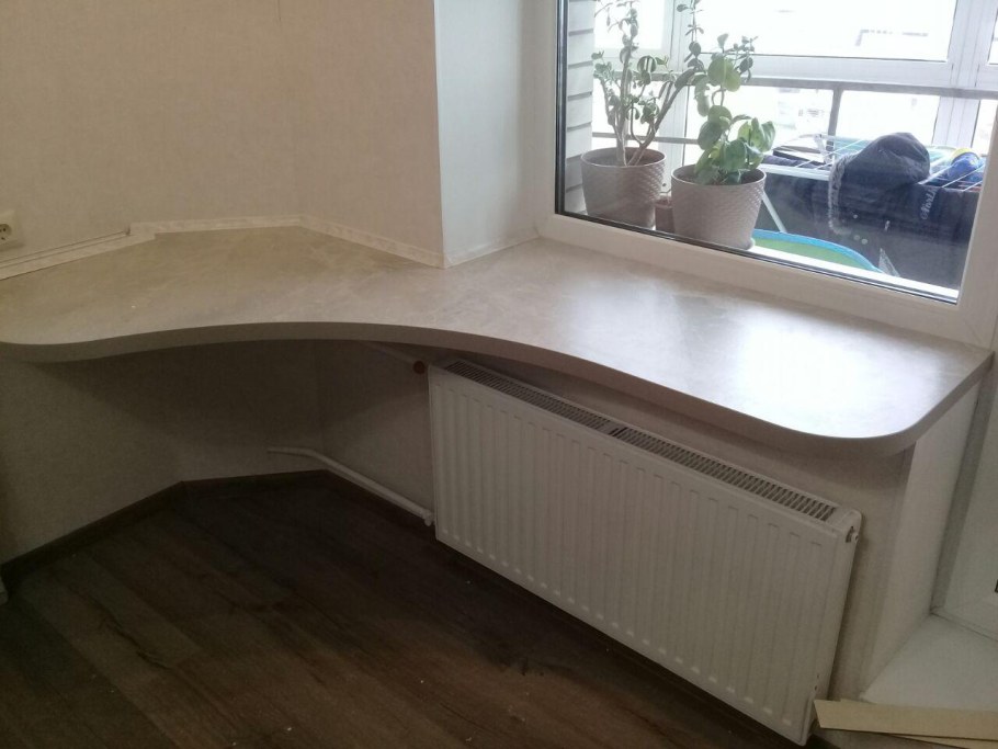 Подоконник-столешница на кухне