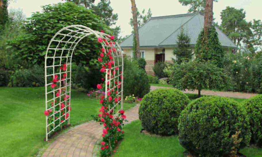 Арка на даче