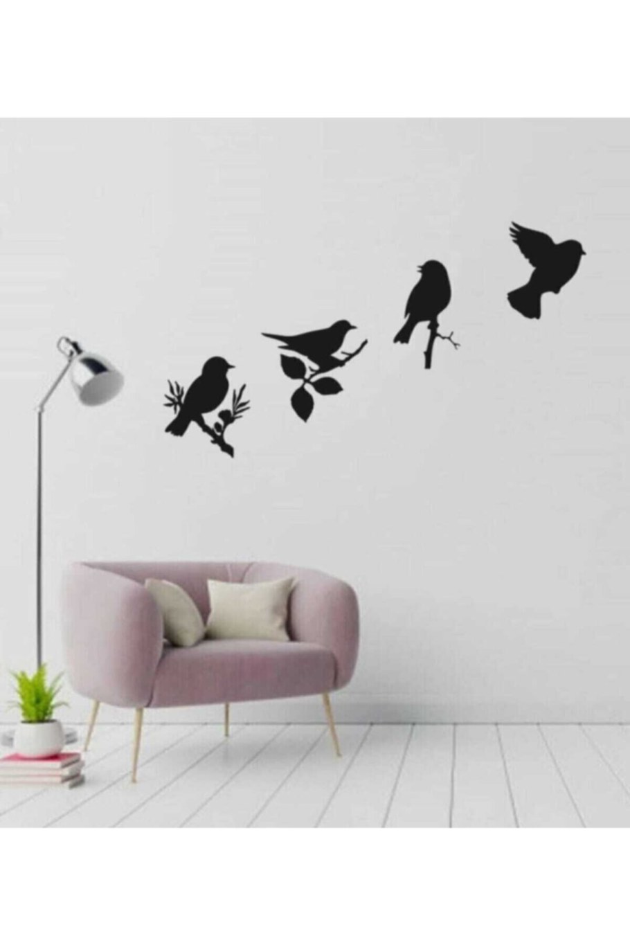 Наклейка птица на ветке