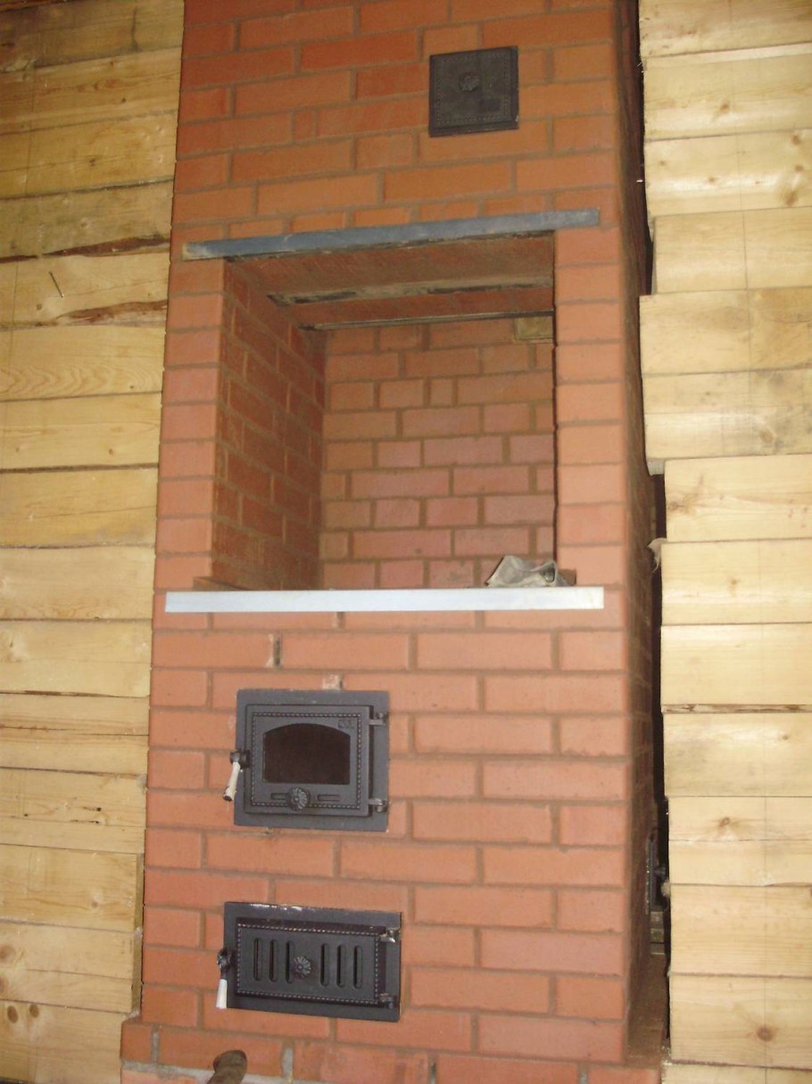 Кирпичная банная печь 1х1м