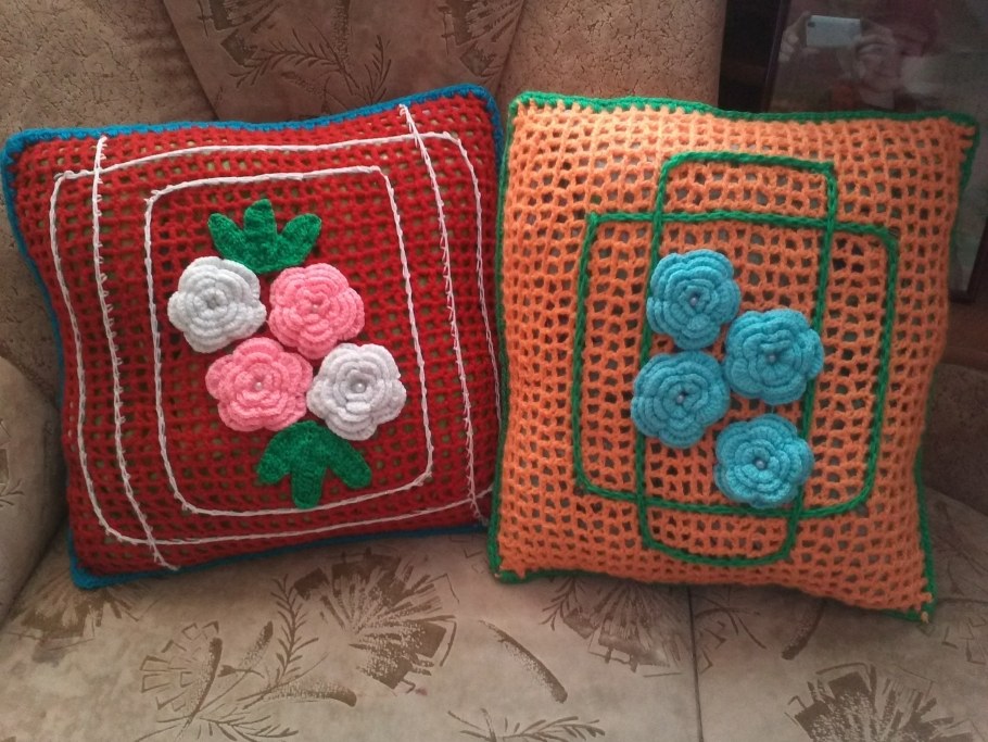 Узор для подушки спицами