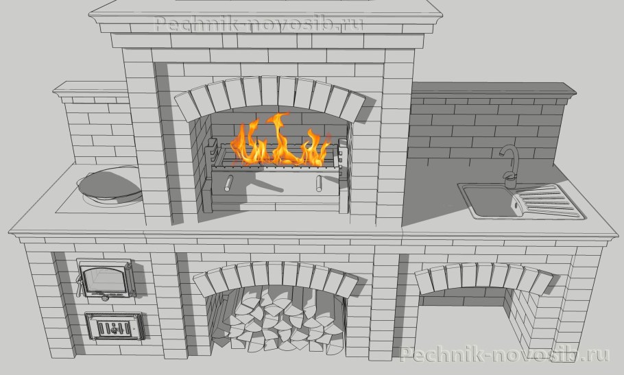 Комплекс тандыр мангал казан порядовка