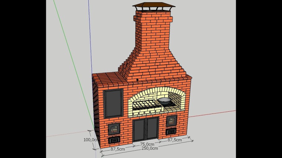 Чертежи мангала из шамотного кирпича