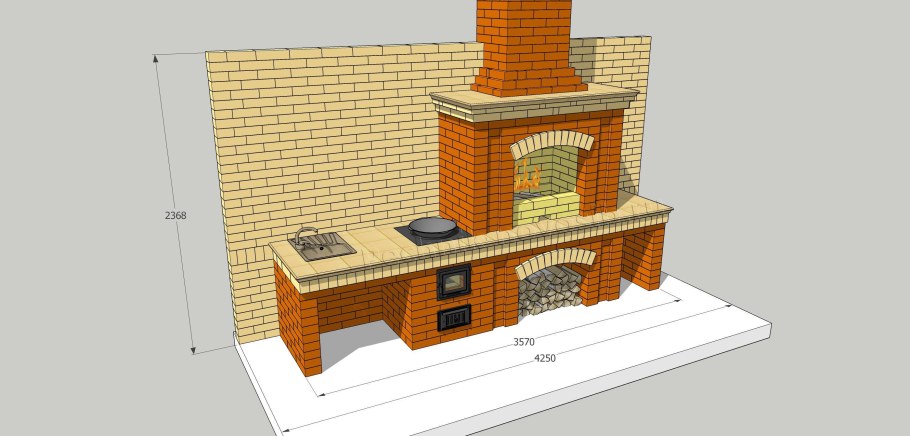 Схема чертежи кирпичного тандыра