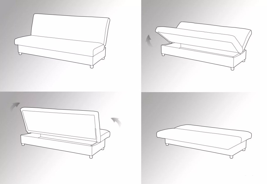 Схема раскладки дивана французская раскладушка