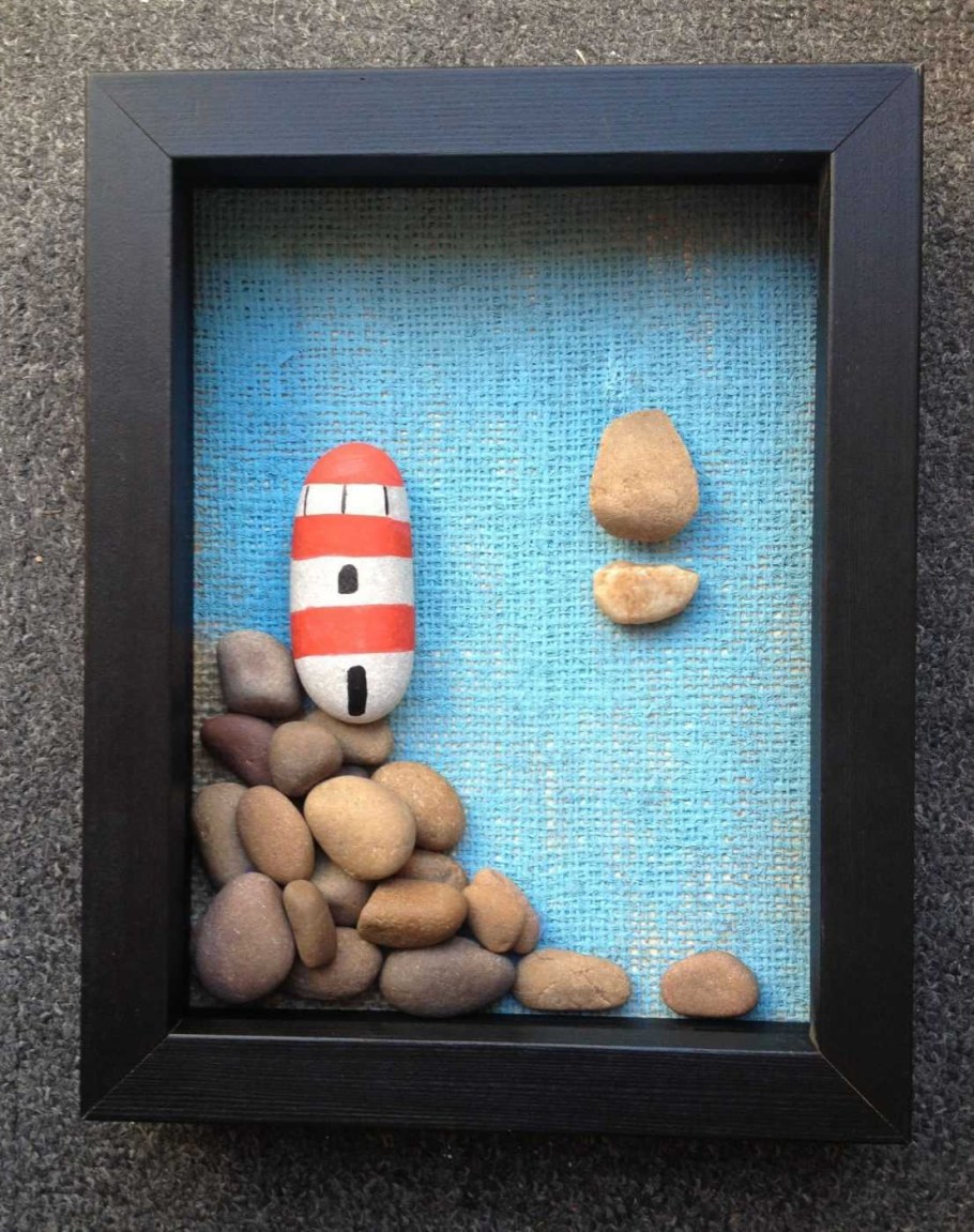 Панно из гальки