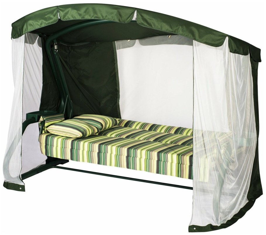 Садовые качели удачная мебель Риека зеленые