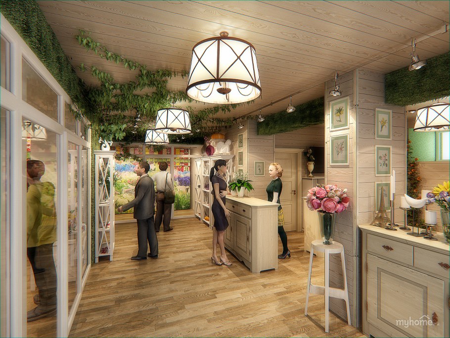 Стиль Прованс в интерьере магазина цветов