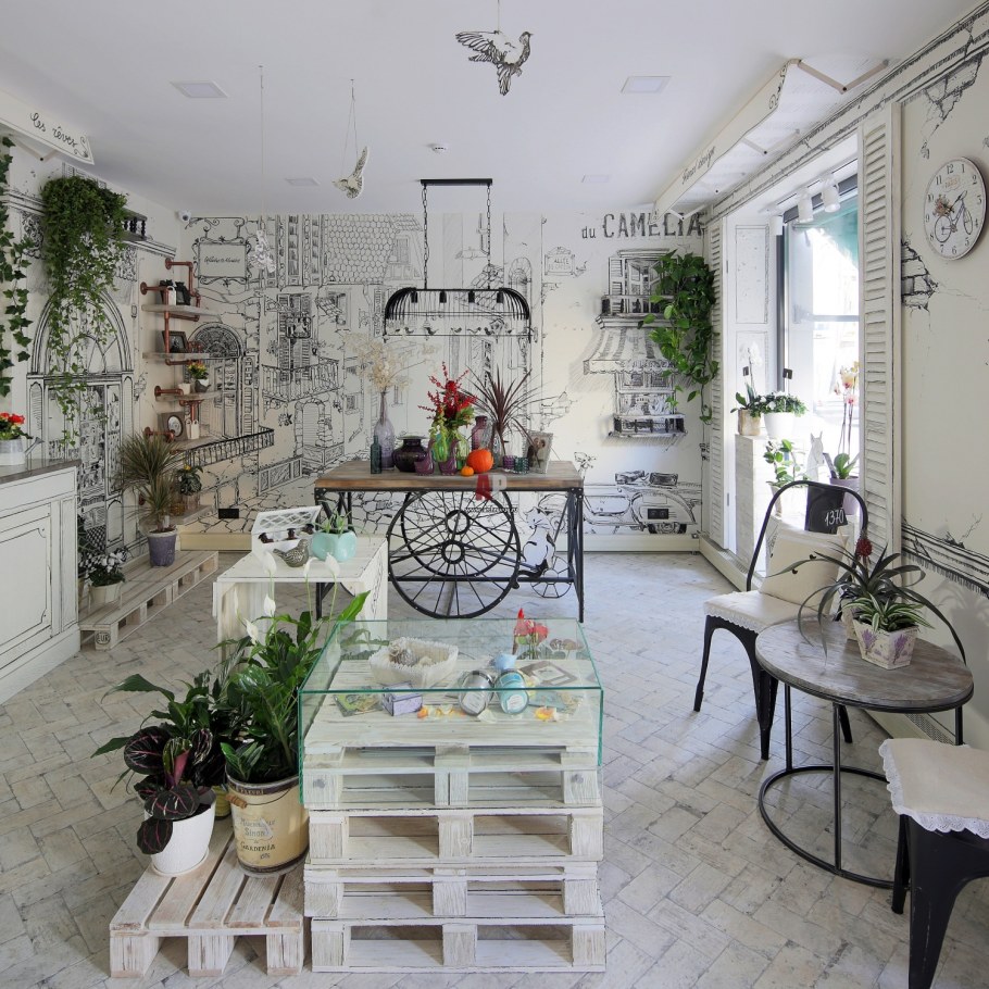 Цветочный магазин в стиле праван