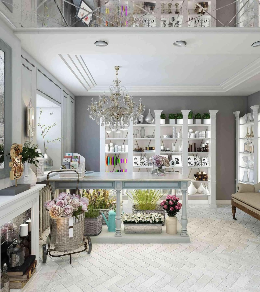 Интерьер магазина цветов