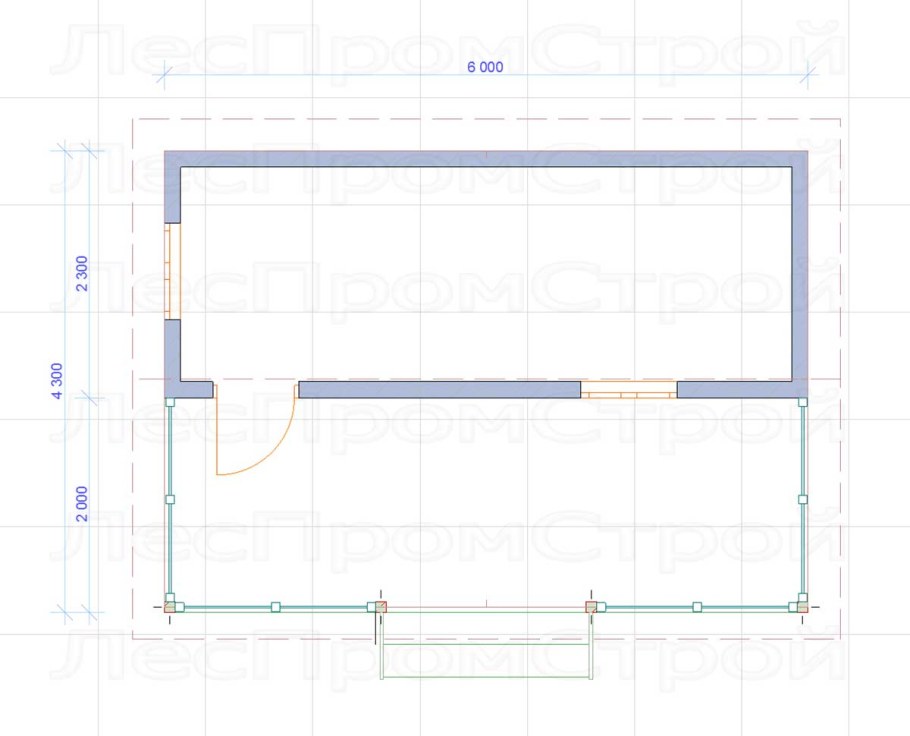 Хозблок 2х3 чертеж односкатной