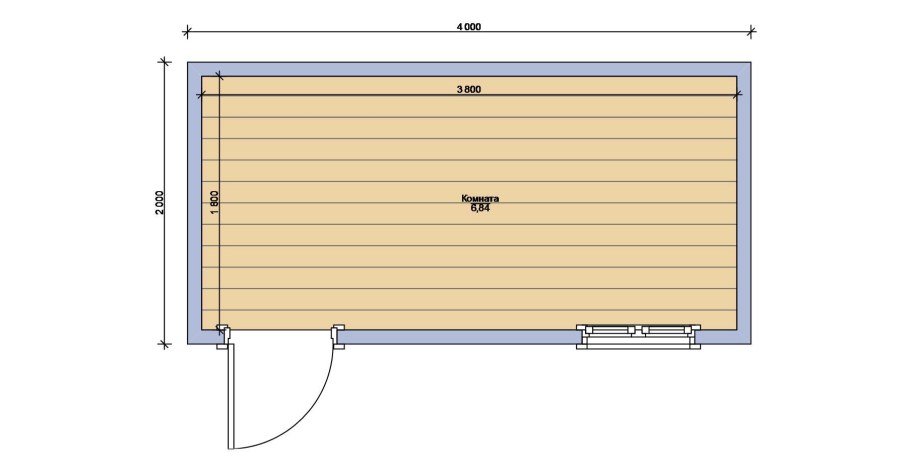 Каркас бытовки 3 на 6 чертеж
