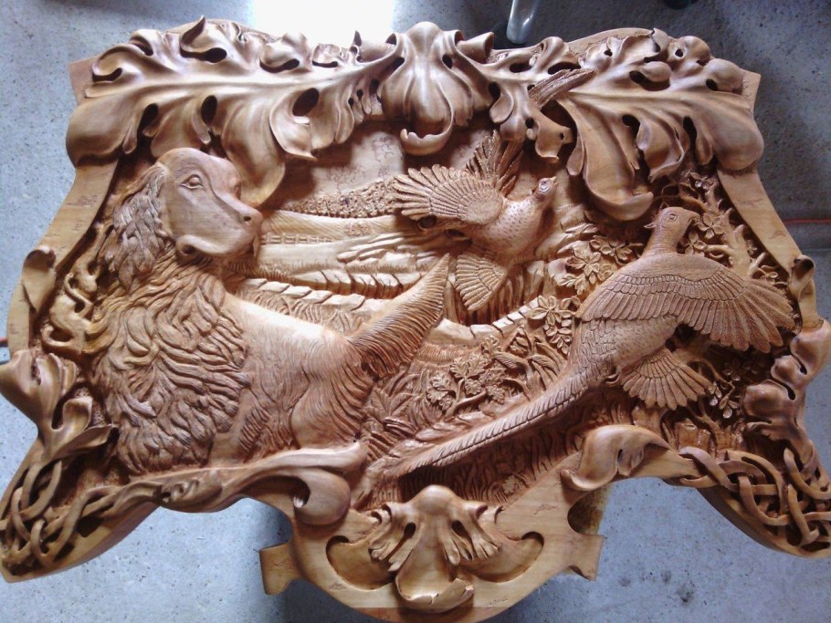 Резьба по дереву охотничья тематика