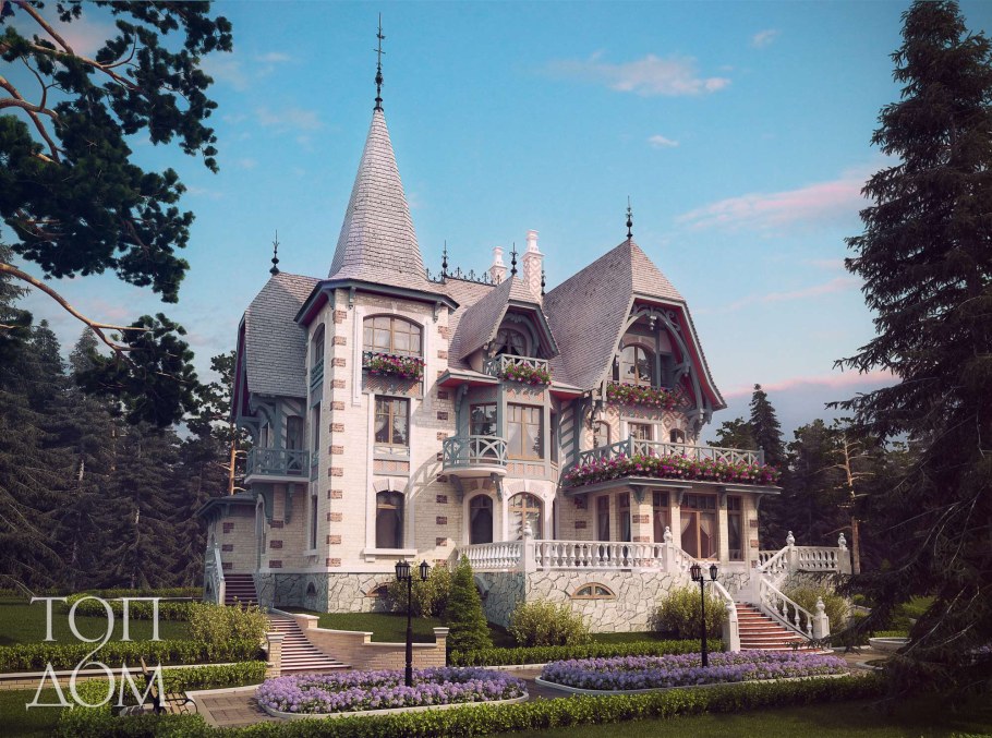Загородный особняк в замковом стиле