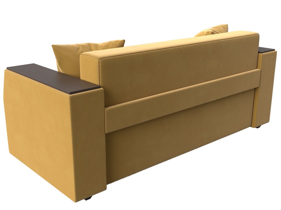 Диван прямой Атланта коричневый рогожка