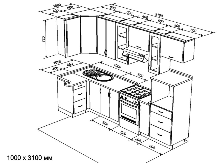 Кп42 кухня чертеж Мхобби