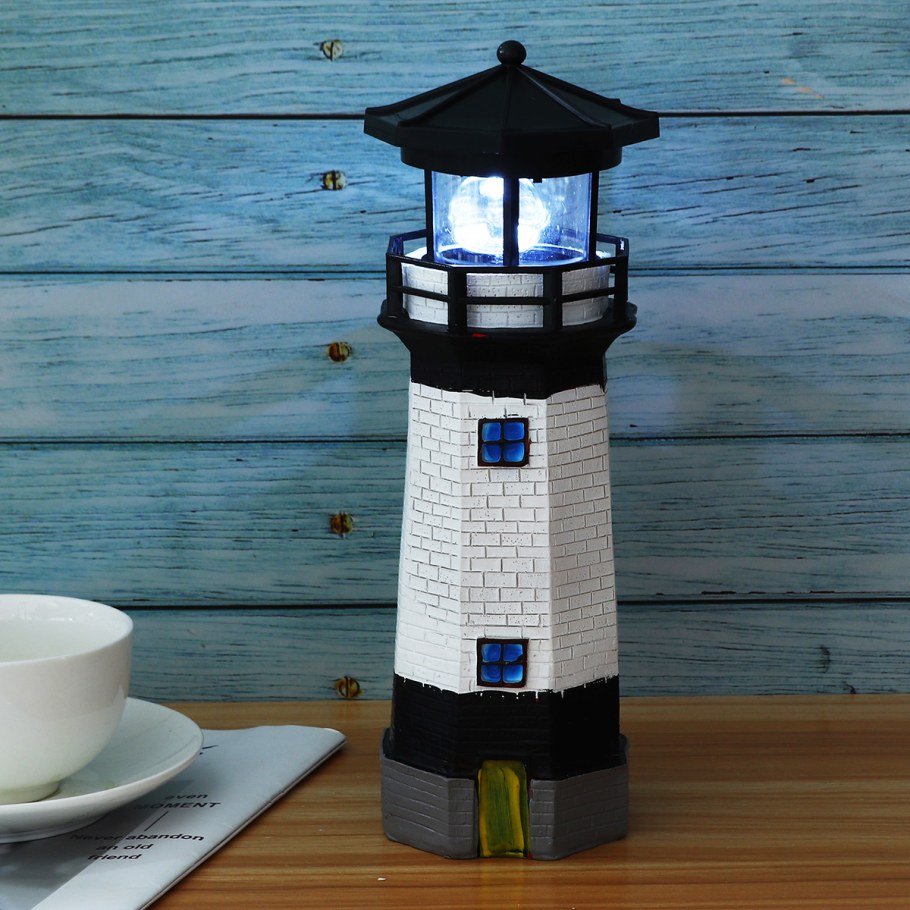 Sunnydaze Solar led Garden Lighthouse Outdoor Decor