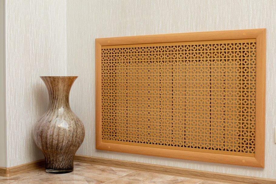 Решетка (экран) на батарею 610х1210 белая, ,