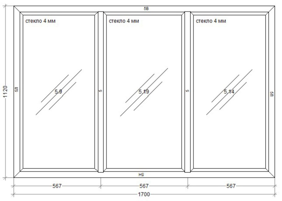 Схема оконных проемов чертеж