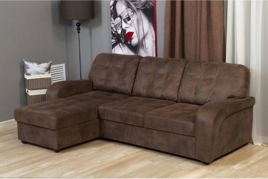 Диван из замши