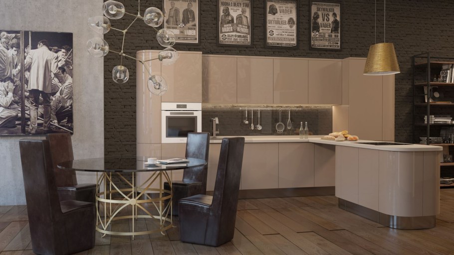 Кухонная мебель шоколадного цвета