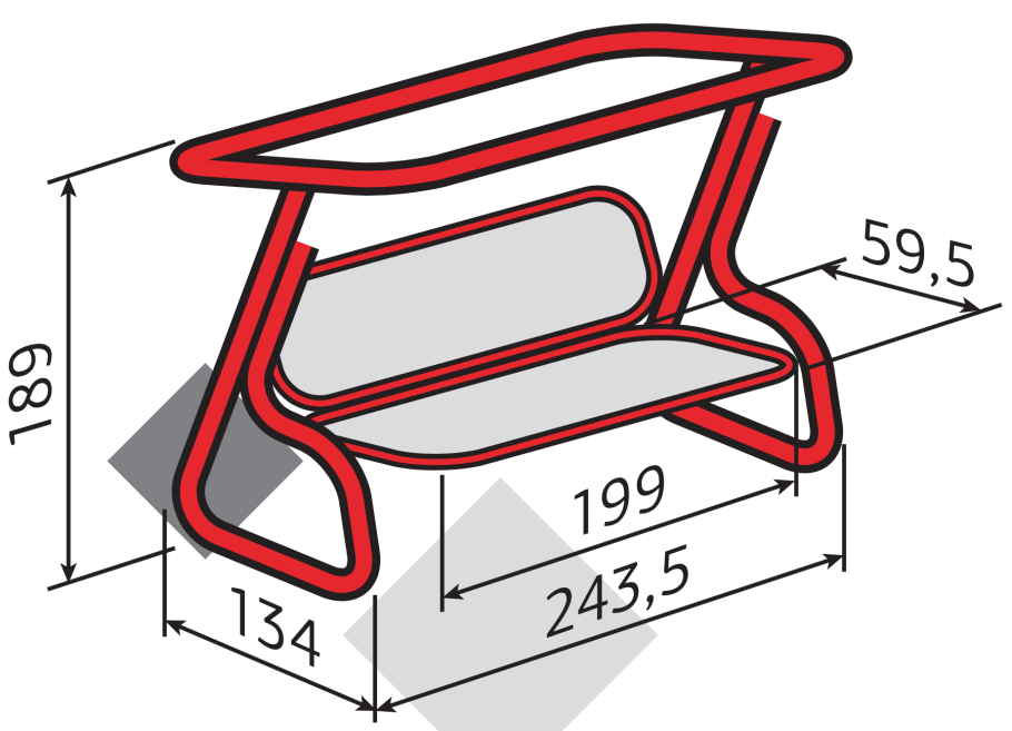 Габариты садовых качелей